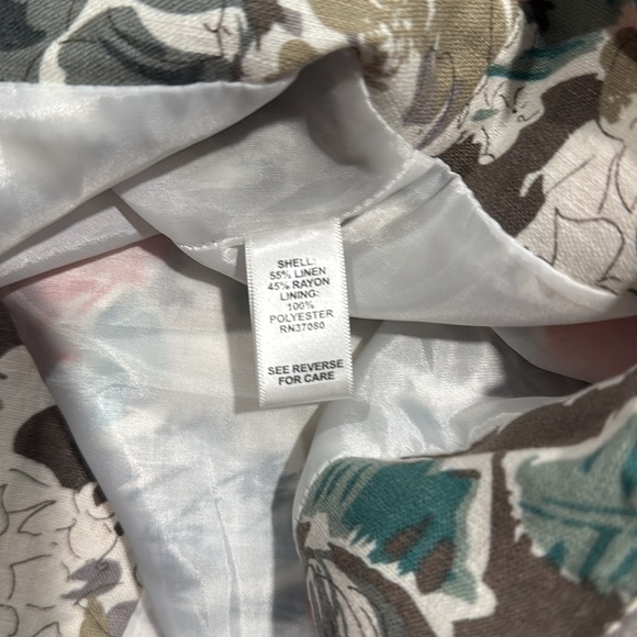 Cato Linen Fully Lined Side Zip Floral Pencil Skirt with Pockets Size 14 - Picture 7 of 8